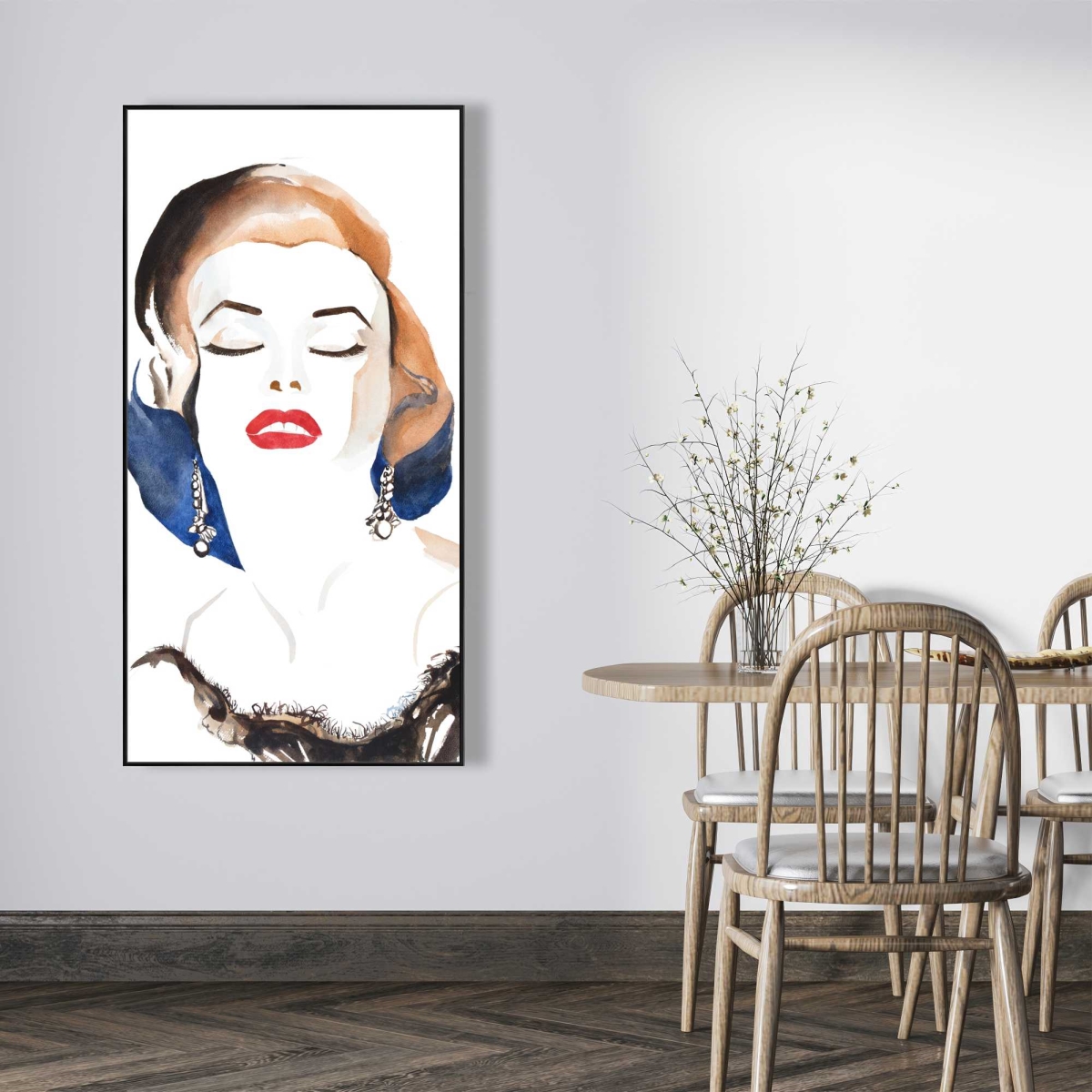 C1FC24482YUIA8 24 x 48 in. Vintage Chic Marilyne Monroe Canvas - Beauty Romantic Decor