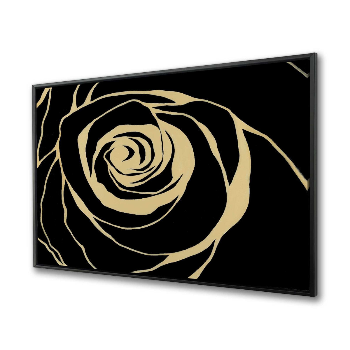 C1FC3648839FOE 36 x 48 in. Black Rose - Romantic Livingroom Framed Canvas Home Decor