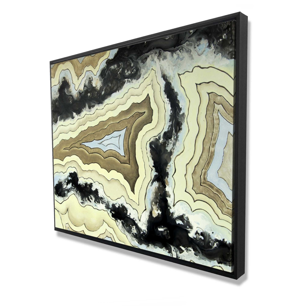 C1FC4860684S2L 48 x 60 in. Lace Agate - Beige Office Framed Canvas for Home Decor