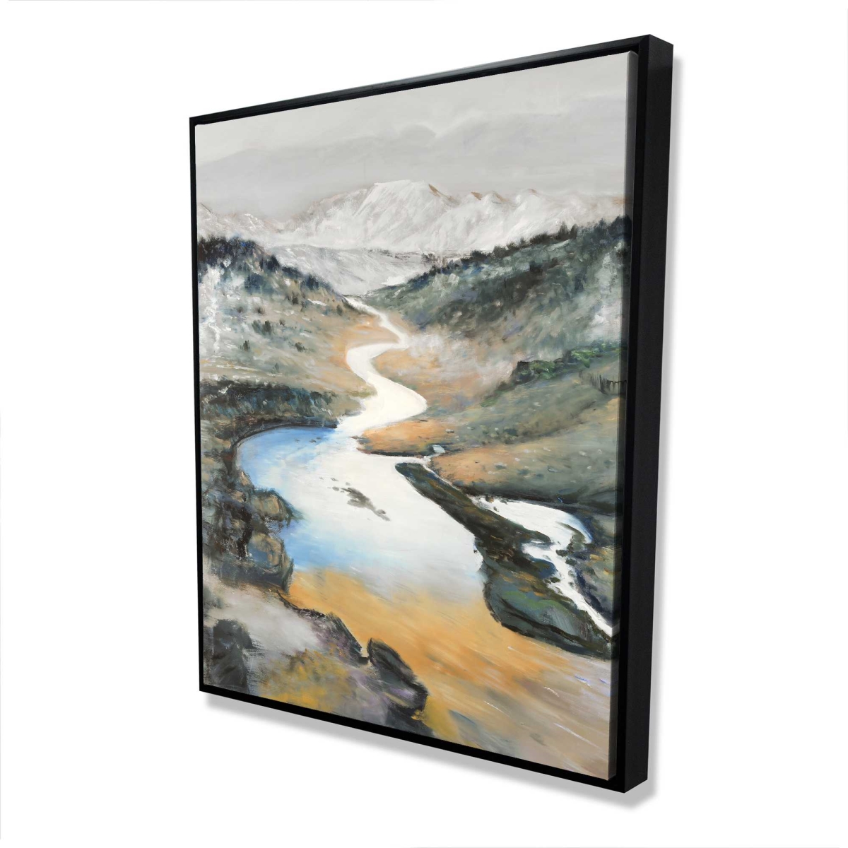 C1FC4860H9XP52 48 x 60 in. Landscape - Green Framed Canvas Art for Home Decor