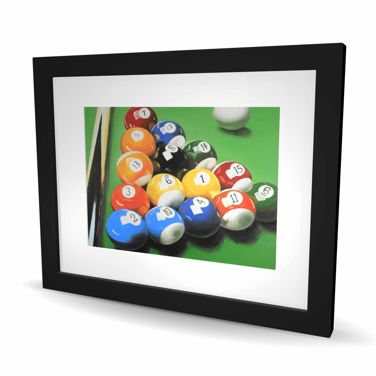 C1FM16207WIJ76 16 x 20 in. Pool Table with Ball Formation Wall Art - Hyperrealist Man Cave Print