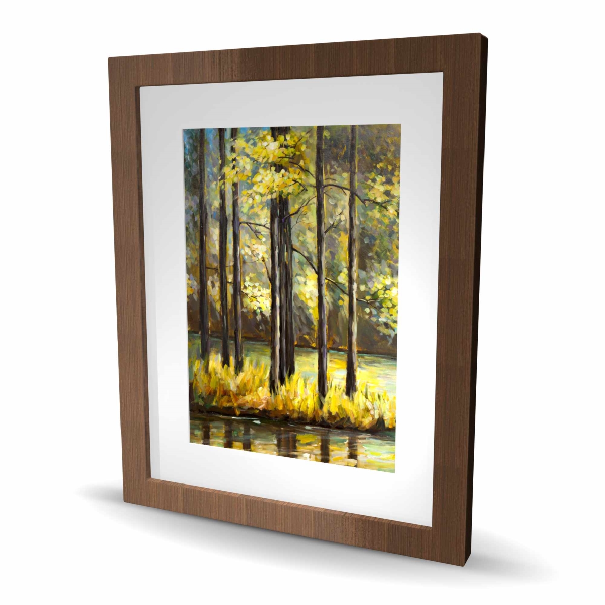 C1FM16205T7VU0 16 x 20 in. Trees in the Middle of the Lake - Contemporary Framed Print Wall Art