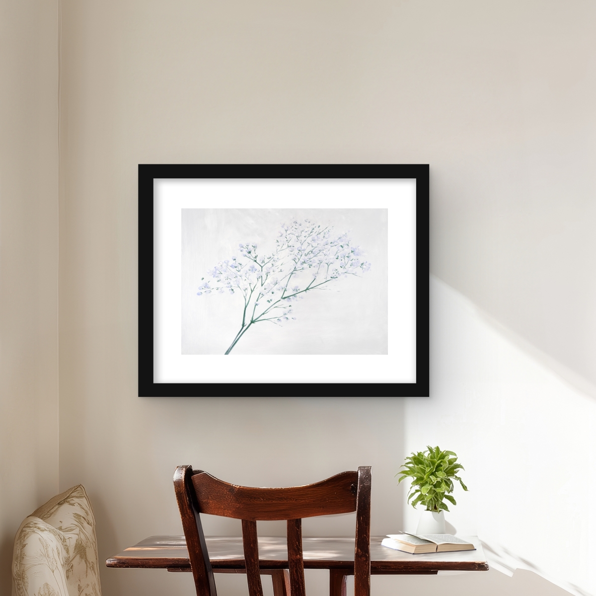 C1FM16205VNU1Z 16 x 20 in. Bouquet of Flowers Baby Breath Wall Art - Bathroom Botanical Print