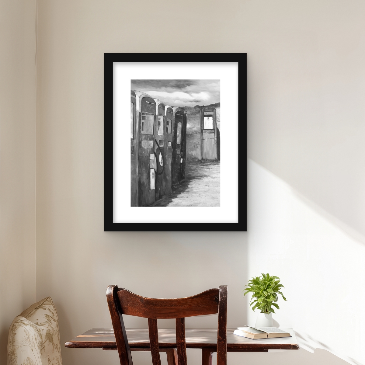 C1FM1620VHVYJB 16 x 20 in. Old Gas Pumps - Livingroom Still Life Print Wall Art - Home Decor Art