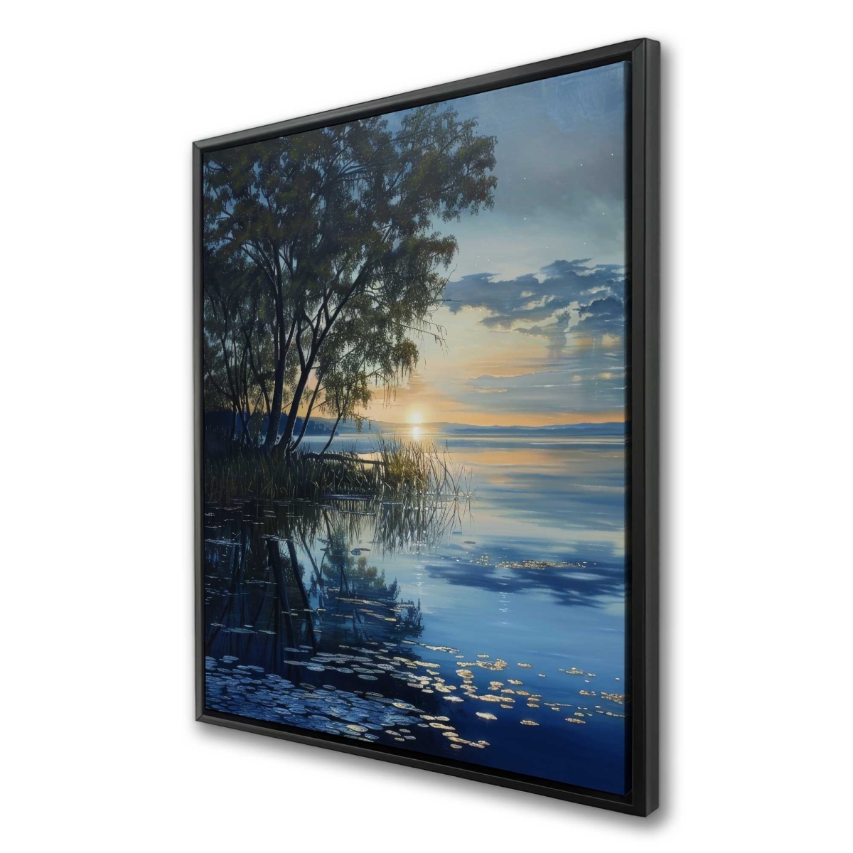 C1FC3648XEHDVF 36 x 48 in. Marsh - Purple Framed Canvas Art for Elegant Home Decor
