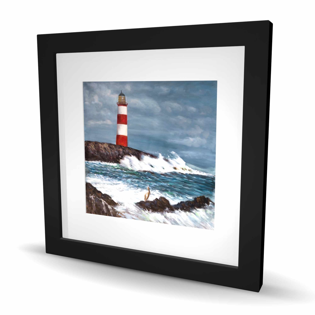 C1FM161683DW03 16 x 16 in. Lighthouse At the Edge of the Sea Unleashed Wall Art - Bedroom Print