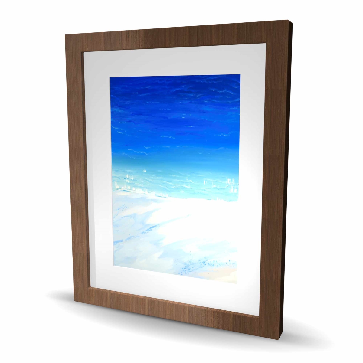 C1FM1620Z8T257 16 x 20 in. Satellite View of the Ocean - Sea Bathroom Framed Print Wall Art