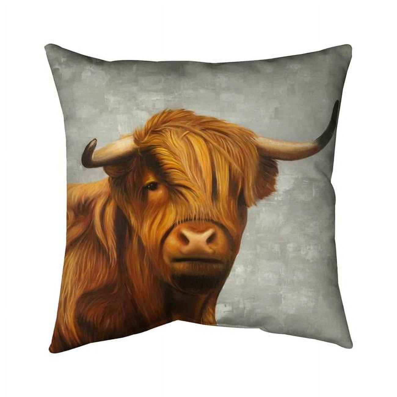 18 x 18 in. Highland Cattle-Double Sided Print Indoor Pillow