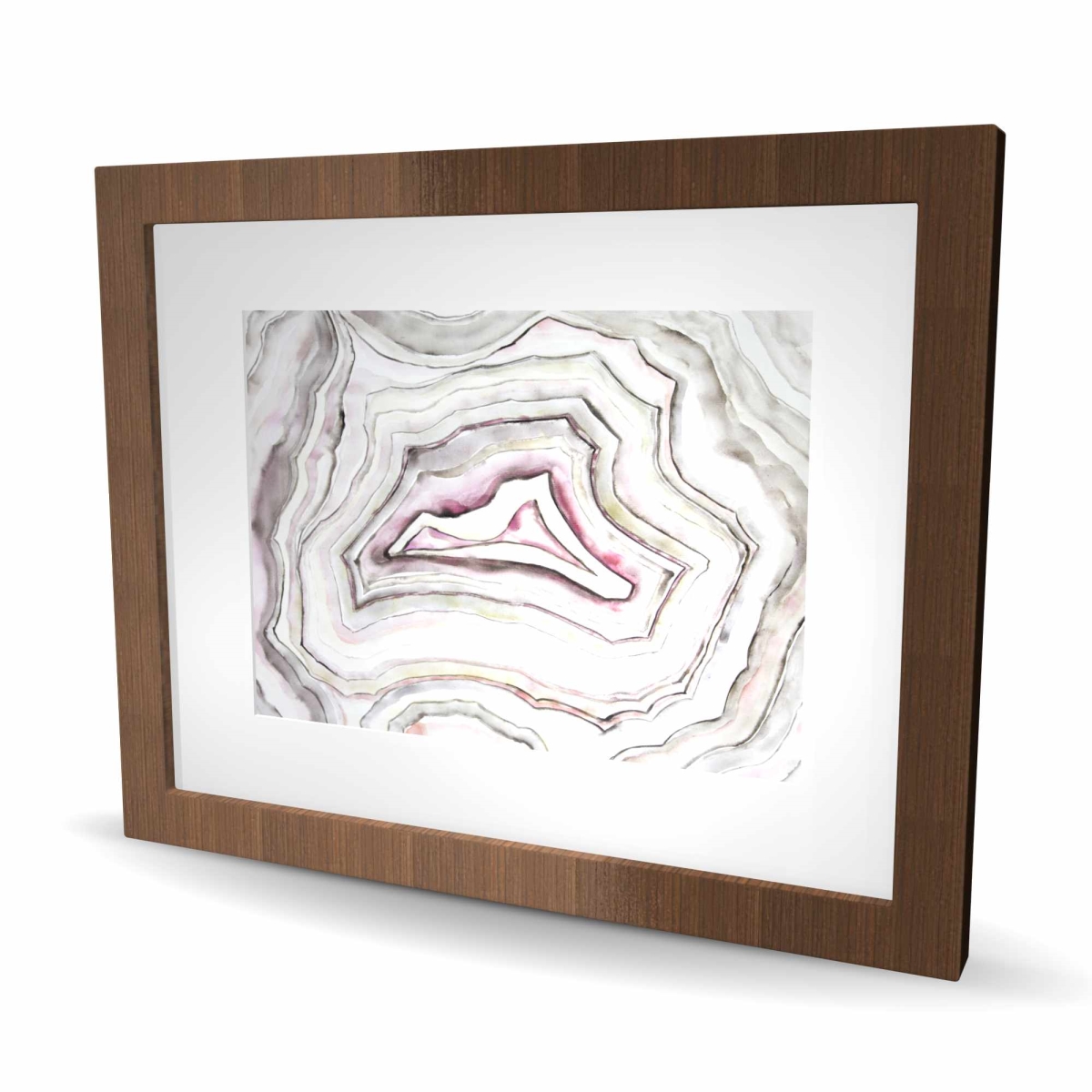 C1FM1620VW67ZQ 16 x 20 in. Geode - Pattern Spiritual Framed Matted Print Wall Art - Home Decor