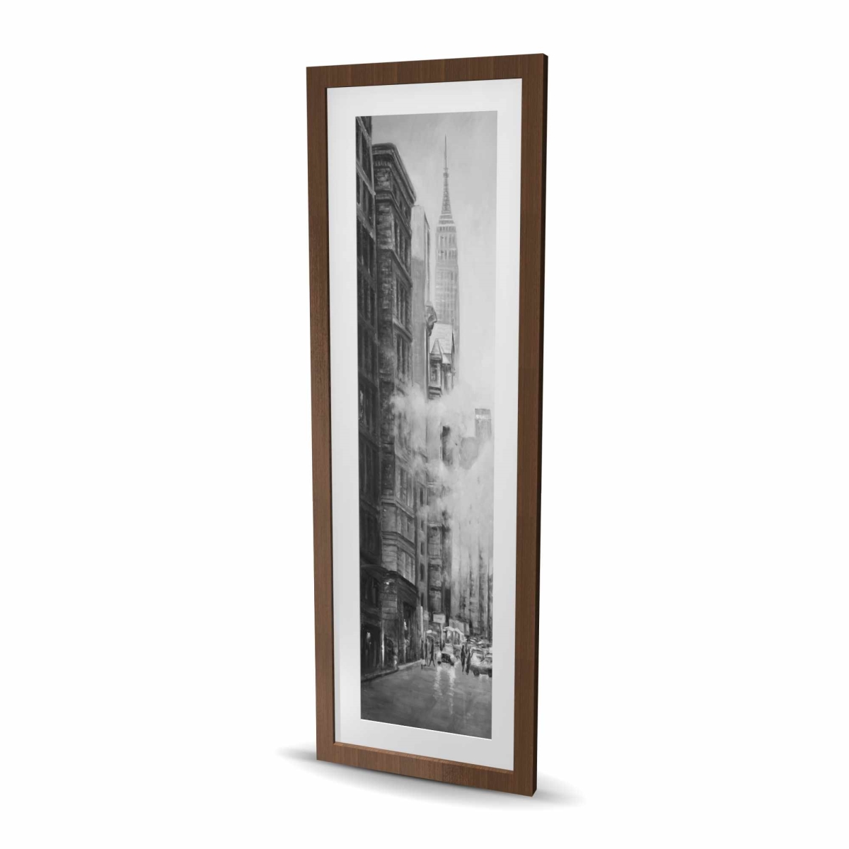 C1FM1648A0YQFM Morning in the Streets of York City Wall Art - Monochrome Print, 16 x 48 in.