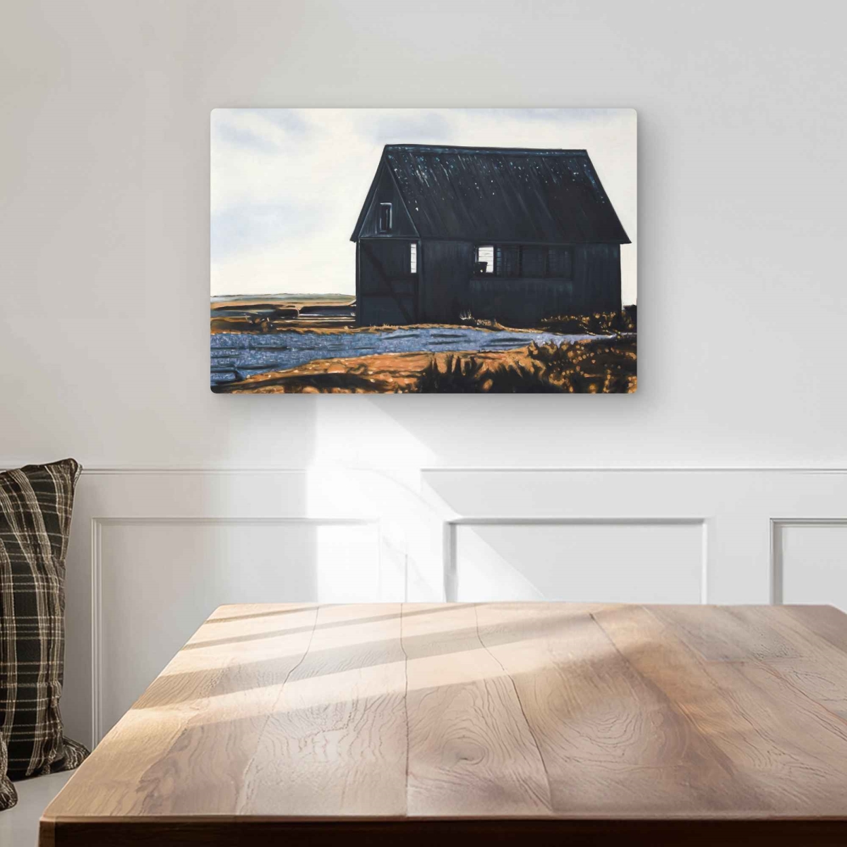 C1MP1218AZHD8B 12 x 18 in. Abandoned Barn Still Life Bedroom Metal Print Wall Art for Home Decor