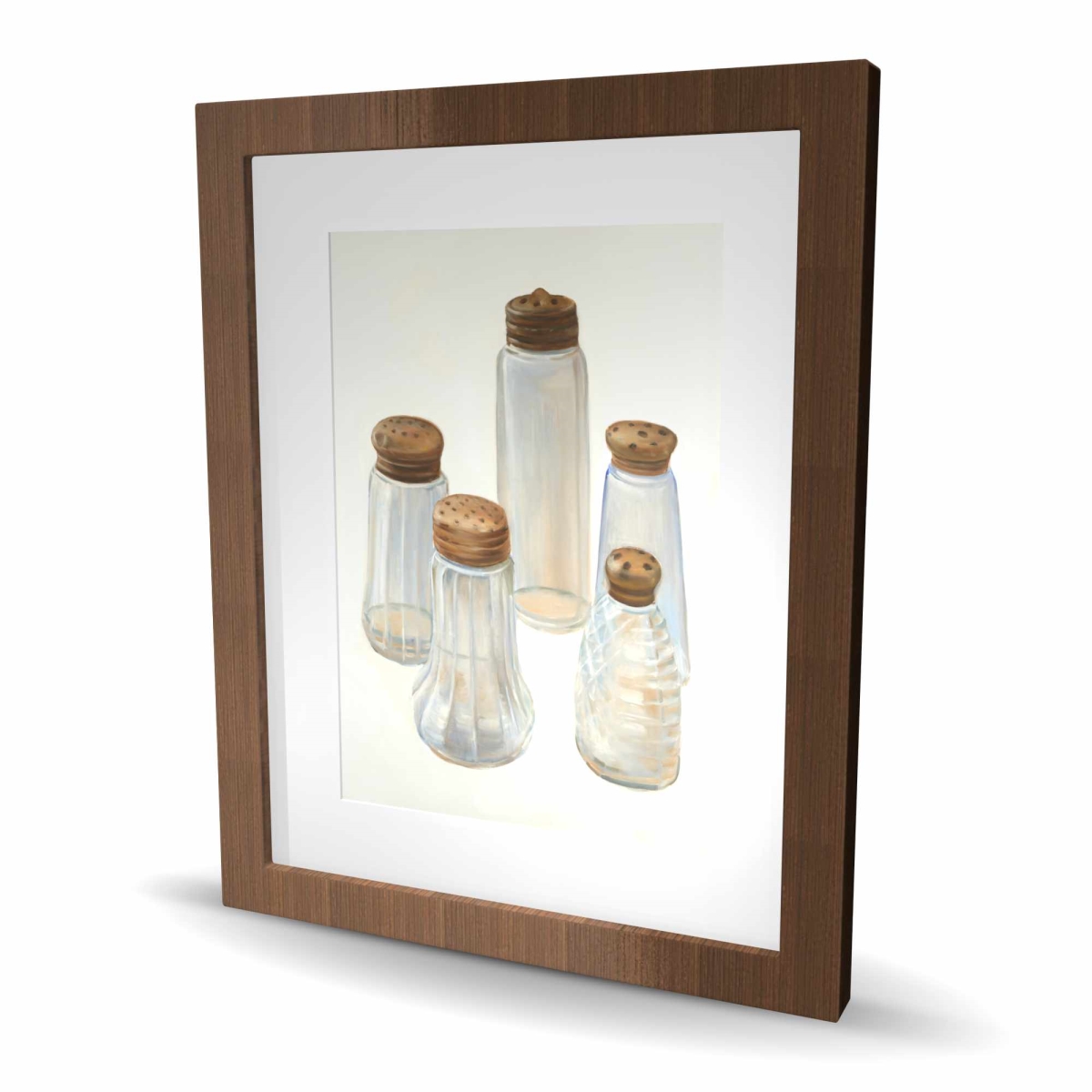 C1FM16208NWHJ1 16 x 20 in. Vintage Salt & Pepper Shaker Wall Art - Framed Still Life Print