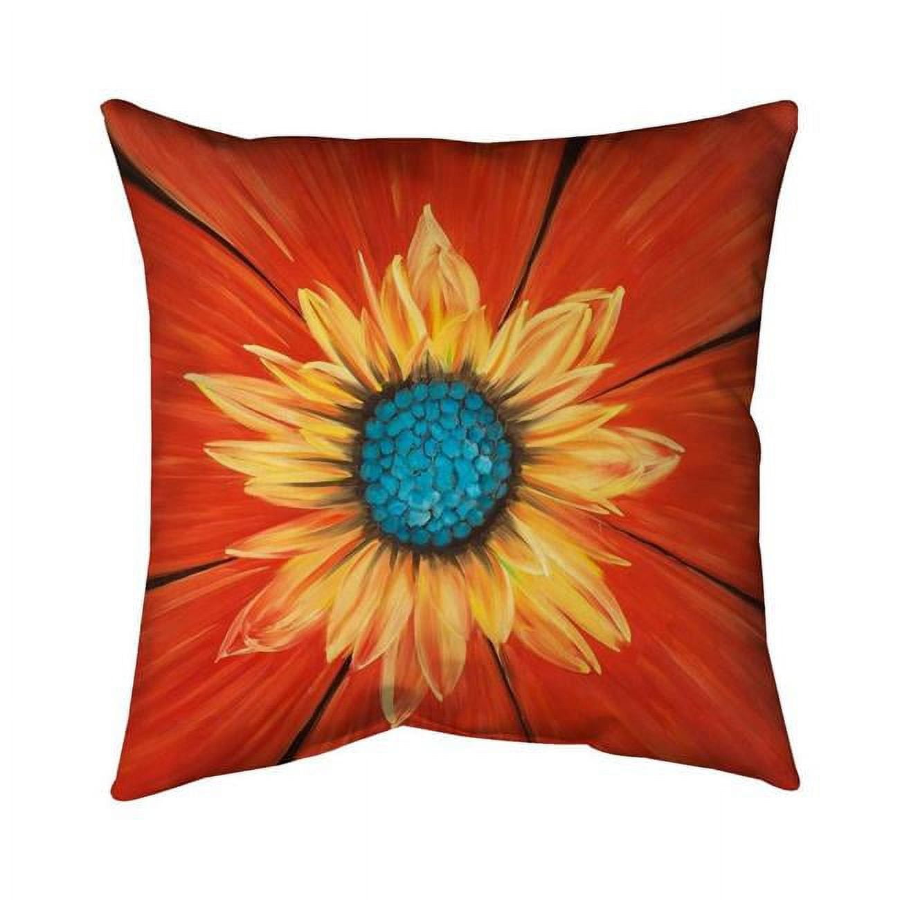 18 x 18 in. Flower Middle-Double Sided Print Indoor Pillow