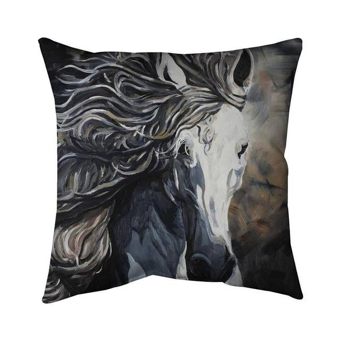 18 x 18 in. Front Wild Horse-Double Sided Print Indoor Pillow