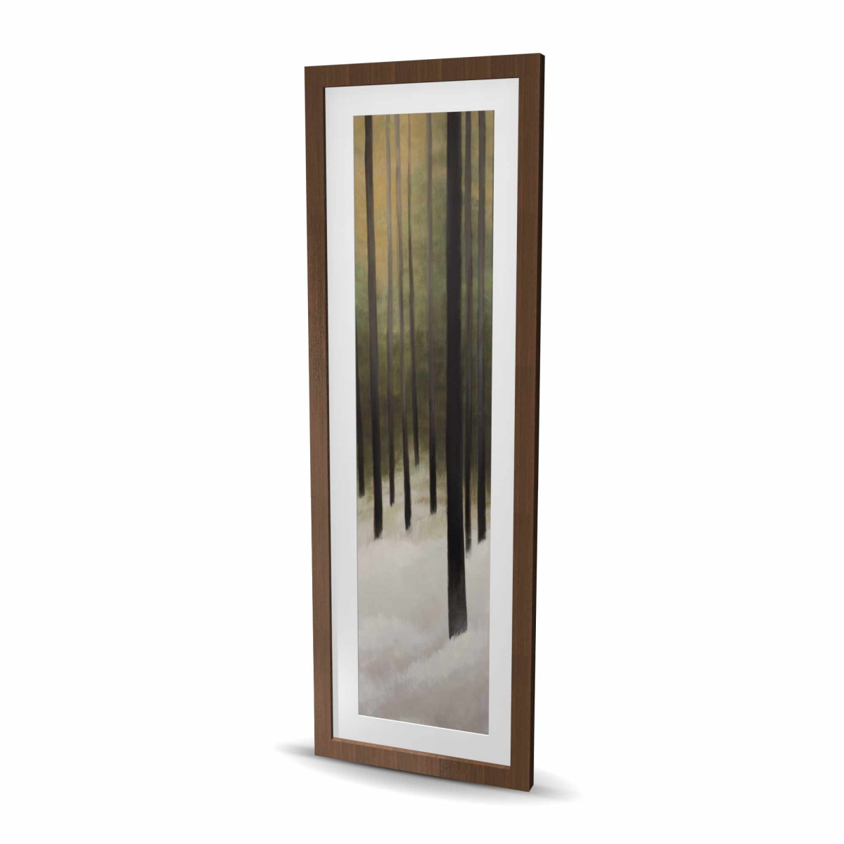 C1FM16485OCES8 16 x 48 in. Silent Forest - Rustic Framed Matted Print Wall Art for Home Decor