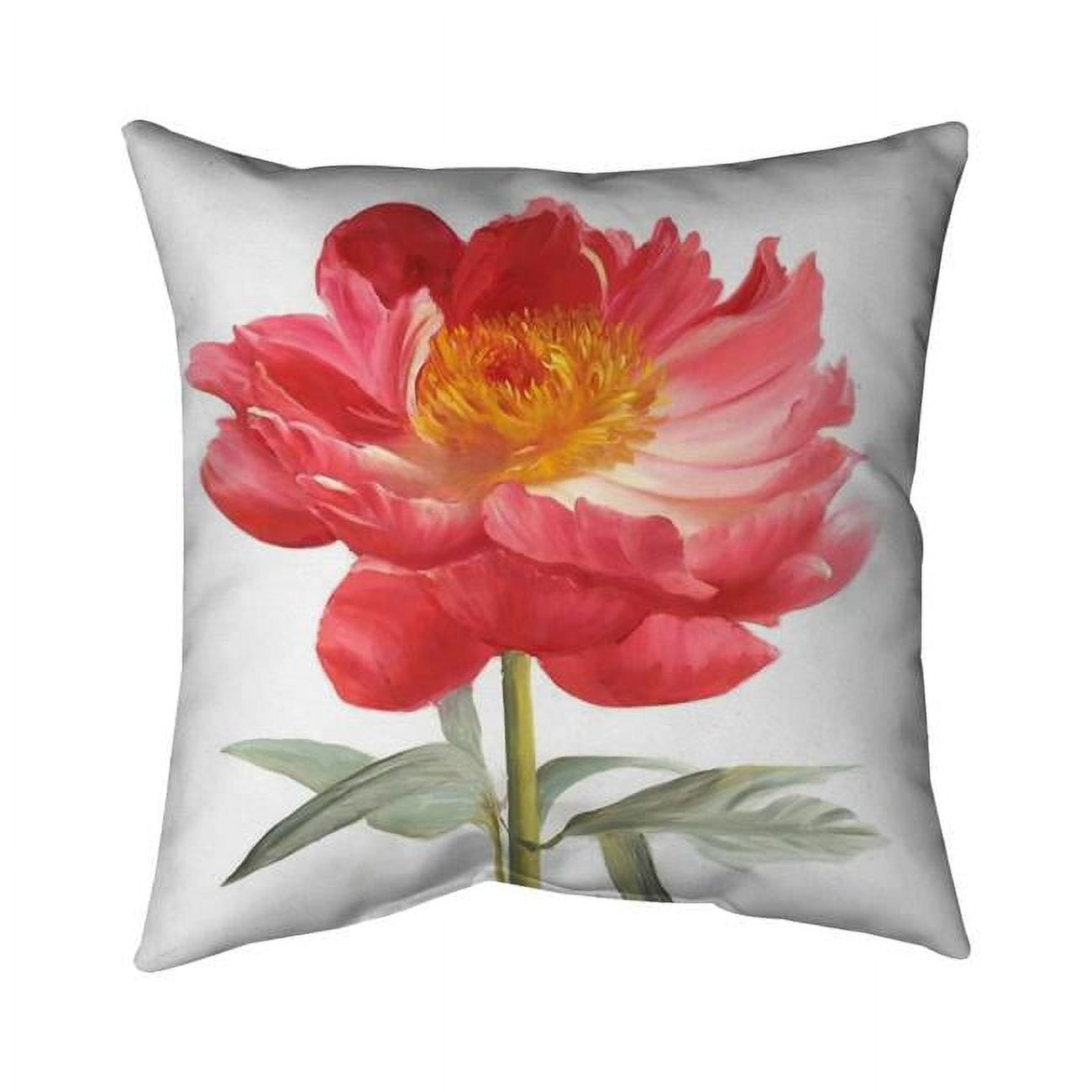 18 x 18 in. Pink Peony-Double Sided Print Indoor Pillow