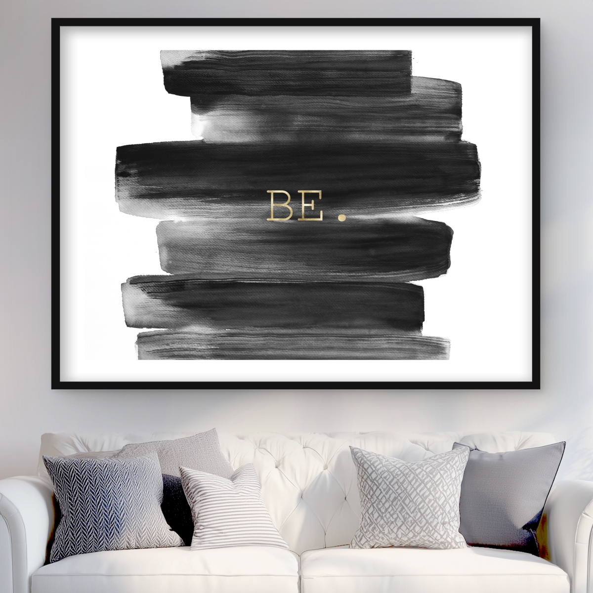 C1FM3648AY4UHB 36 x 48 in. Be. Office White Framed Matted Print Wall Art - Modern Home Decor