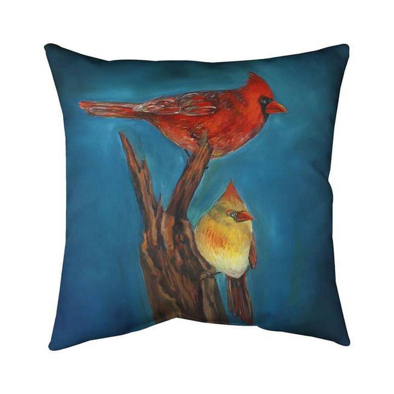 18 x 18 in. Birds on A Branch-Double Sided Print Indoor Pillow