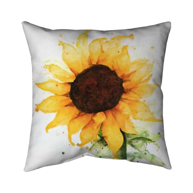 18 x 18 in. Sunflower-Double Sided Print Indoor Pillow
