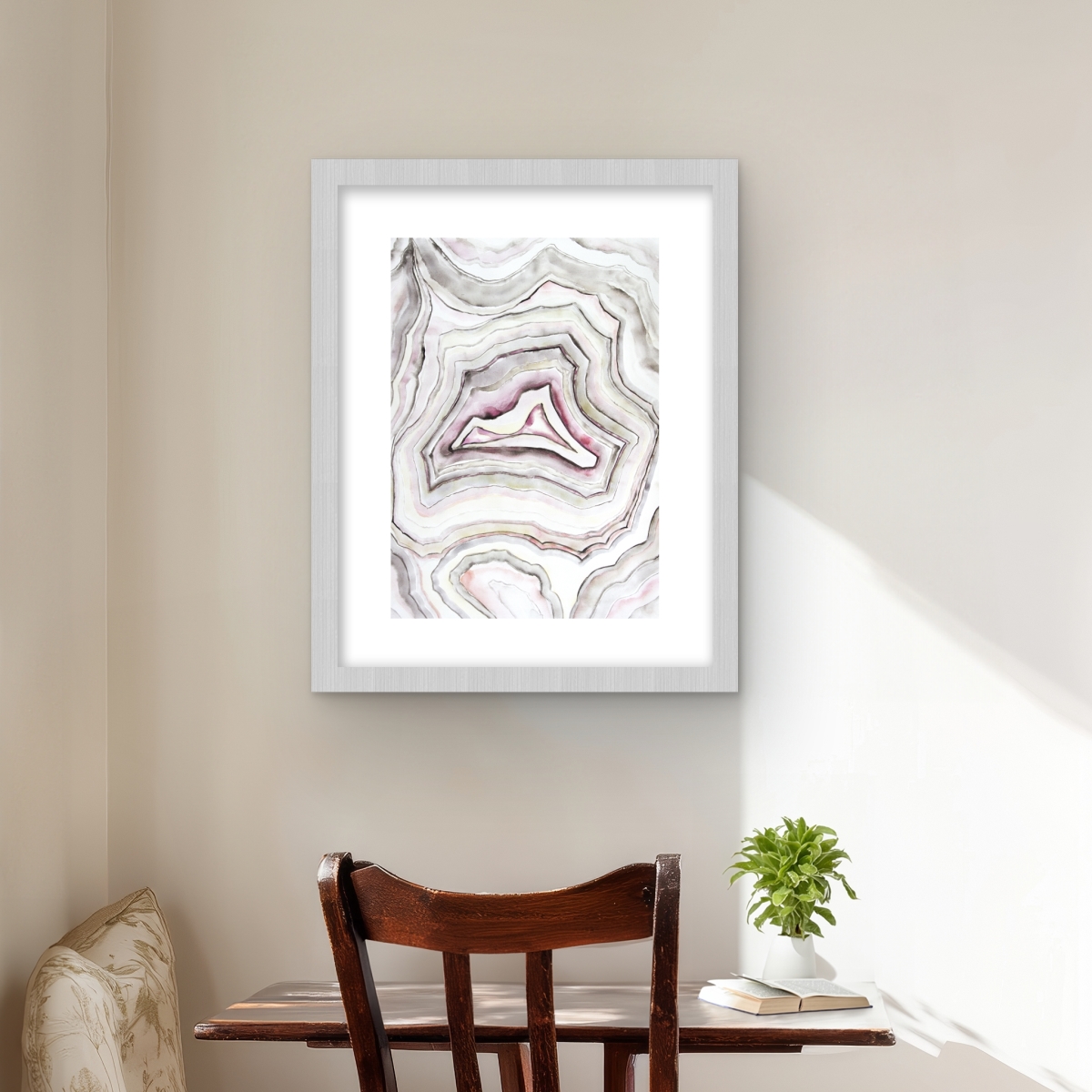 C1FM1620JCRIXZ 16 x 20 in. Geode - Minerals Kitchen Framed Matted Print Wall Art for Home Decor