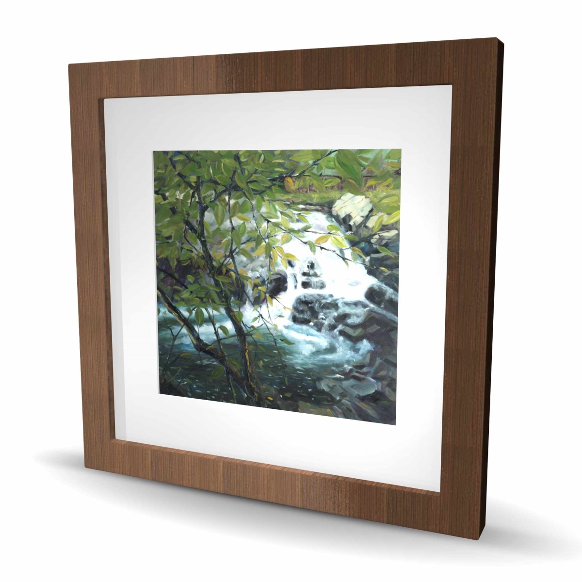 C1FM1616272IOV 16 x 16 in. Peaceful Fall - Trees Bedroom Framed Matted Print Wall Art for Decor