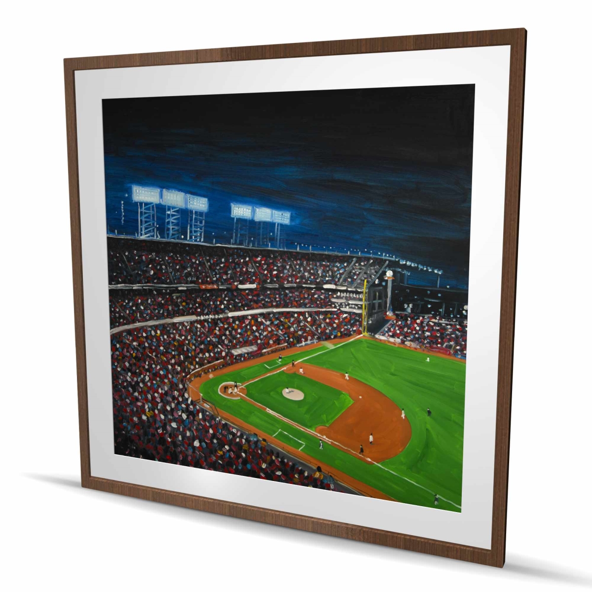 C1FM4848HLBV8J 48 x 48 in. Baseball Game Framed Matted Print Wall Art - Hobbies Sports Decor