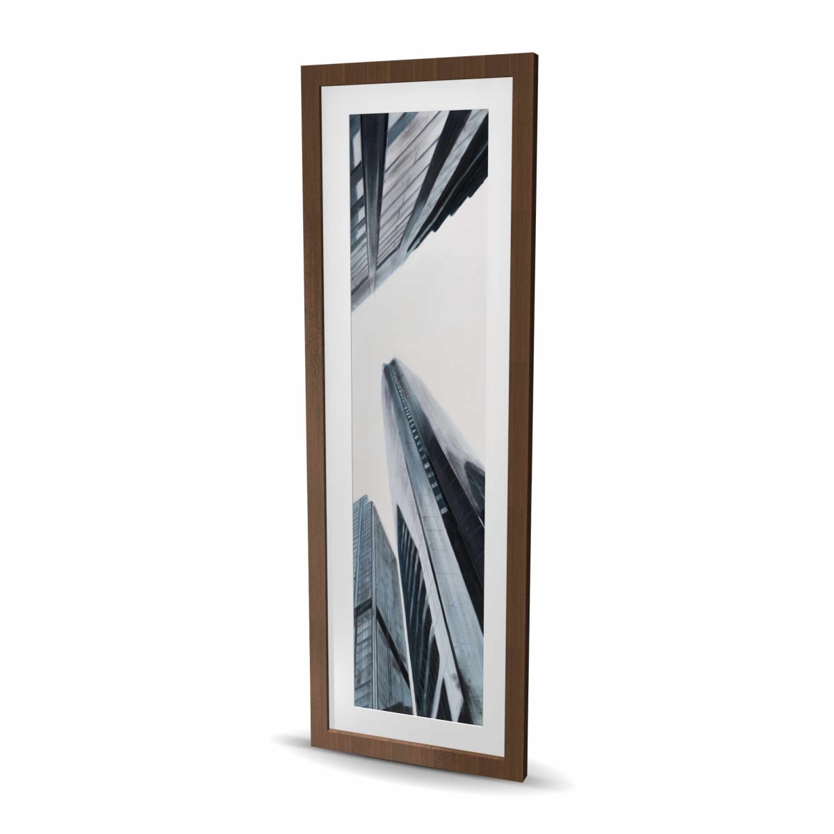 C1FM1648IKH1E3 16 x 48 in. Perspective View of Skyscraper - Office Cities Framed Print Wall Art