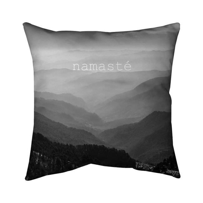18 x 18 in. Namaste Monochrome-Double Sided Print Indoor Pillow