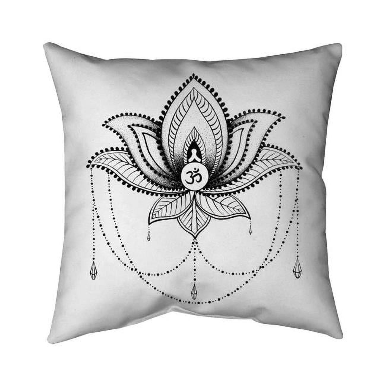 18 x 18 in. Ethnic Lotus Ornament-Double Sided Print Indoor Pillow