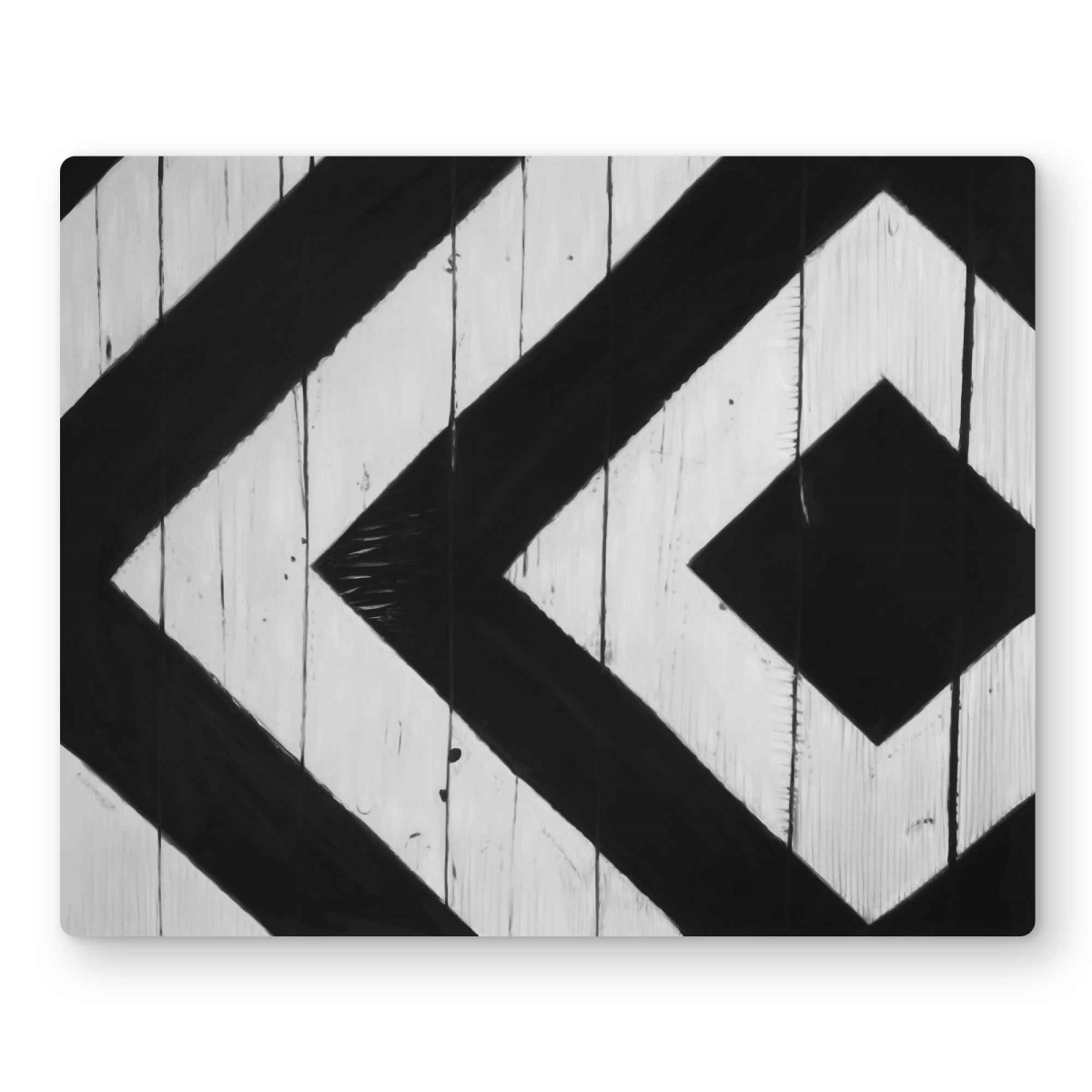 C1MP16209IJMFU 16 x 20 in. Rhombus On Wood - Unique Metal Print Wall Art for Home Decor
