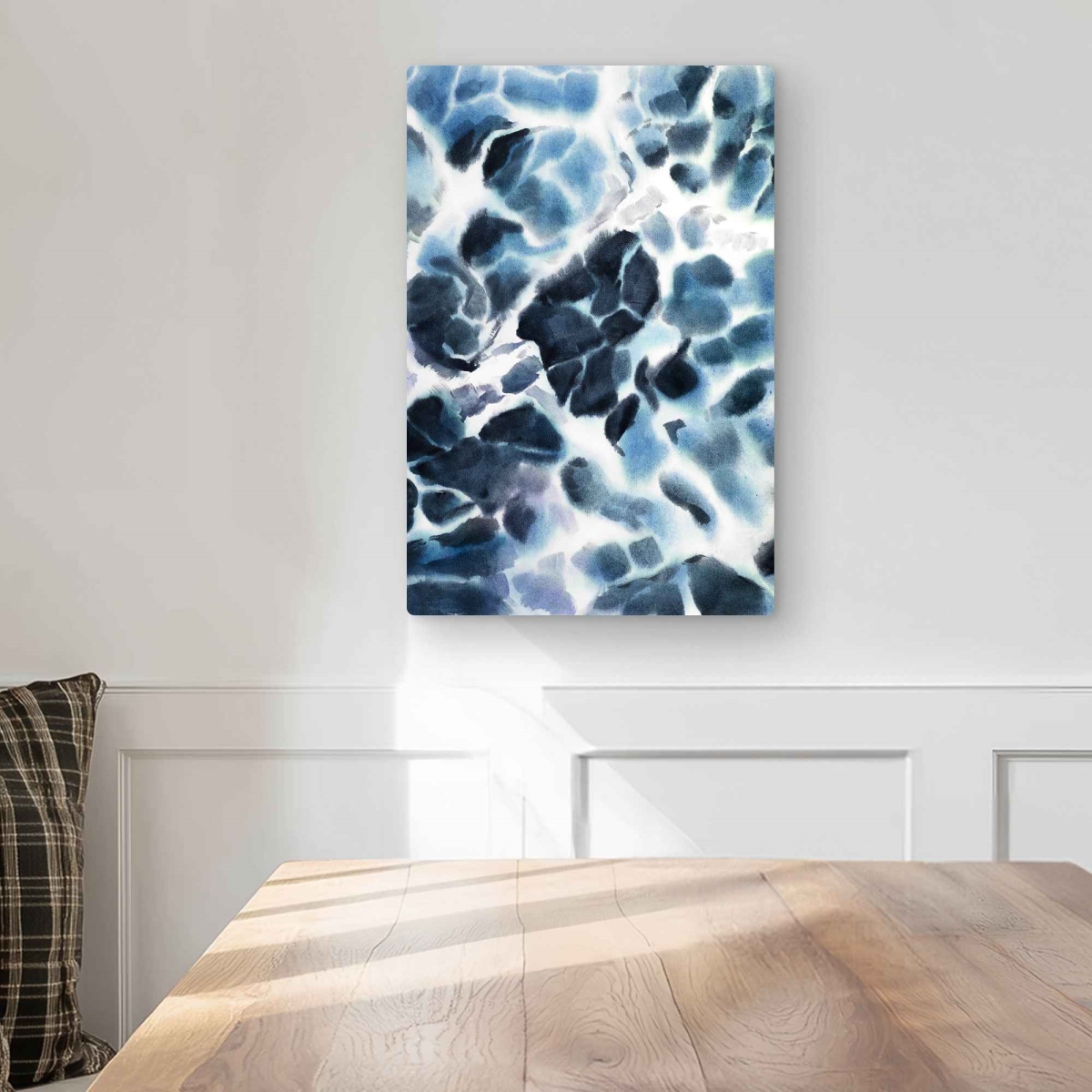 C1MP1218QGXS9G 12 x 18 in. Stormy Waves of the Sea - White Marine Metal Print Wall Art - Decor