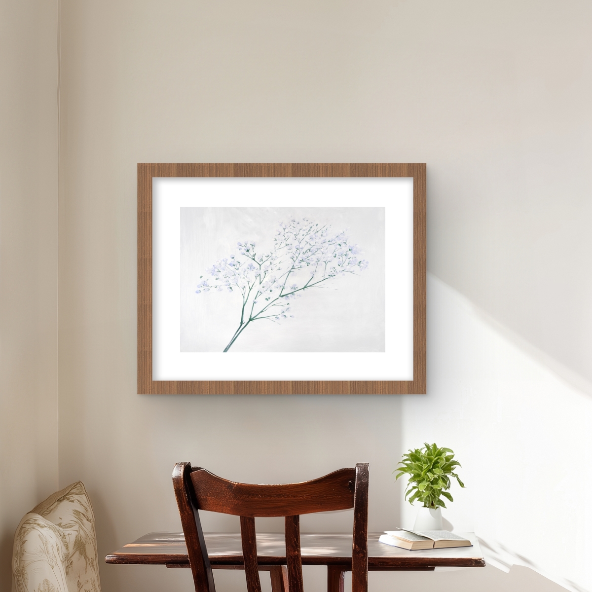C1FM162045VAWS 16 x 20 in. Bouquet of Flowers Baby Breath Wall Art - Botanical Bathroom Print