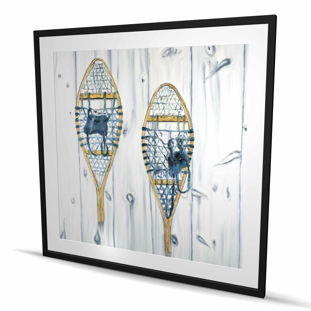 C1FM4848CIYU8C 48 x 48 in. Vintage Wood Snowshoes Print - Beige Home Decor Wall Art - Art Firm