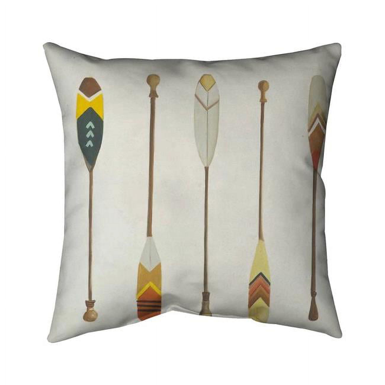 18 x 18 in. Canoe Paddles-Double Sided Print Indoor Pillow