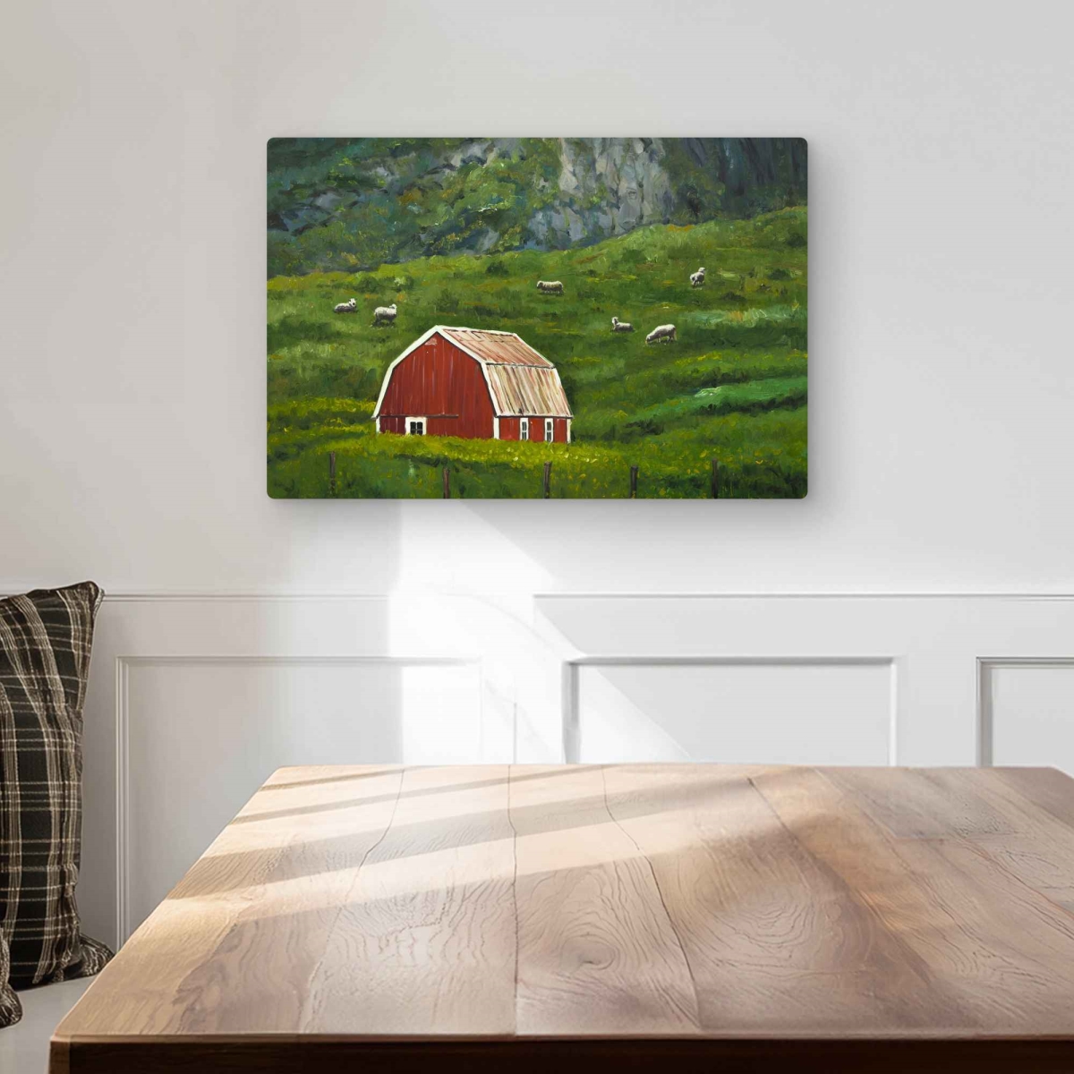 C1MP12188DQFKC 12 x 18 in. Life in the Countryside Wall Art - Landscapes Farm Animals Metal Print