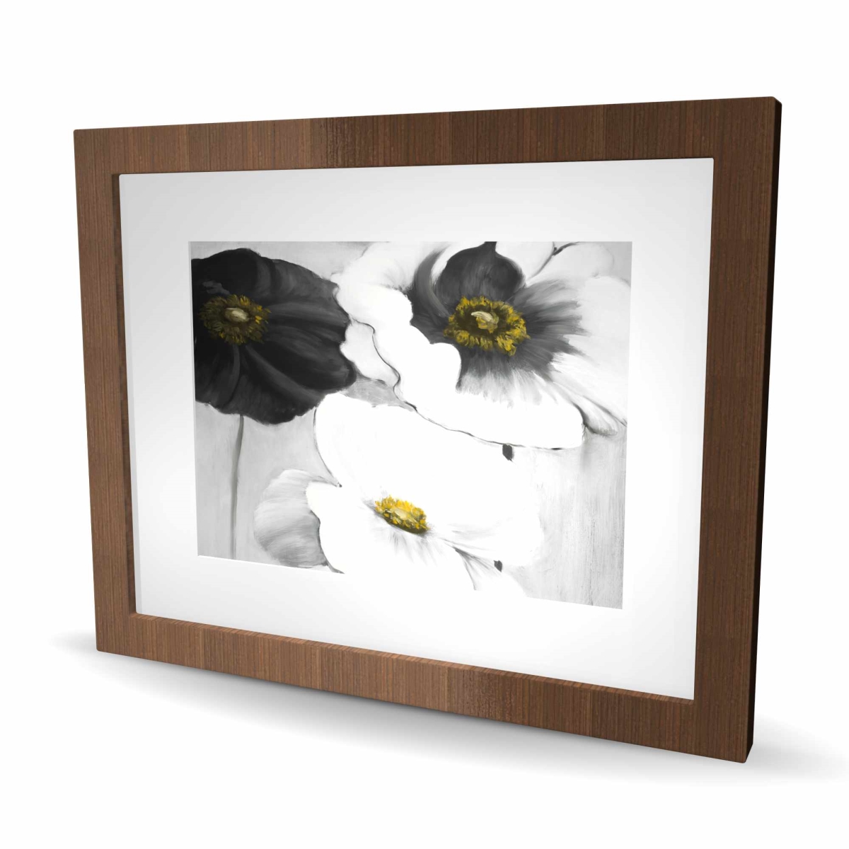 C1FM1620YIVE5S Assorted White Flowers - Framed Matted Print Wall Art for Home Decor - 16 x 20 in.