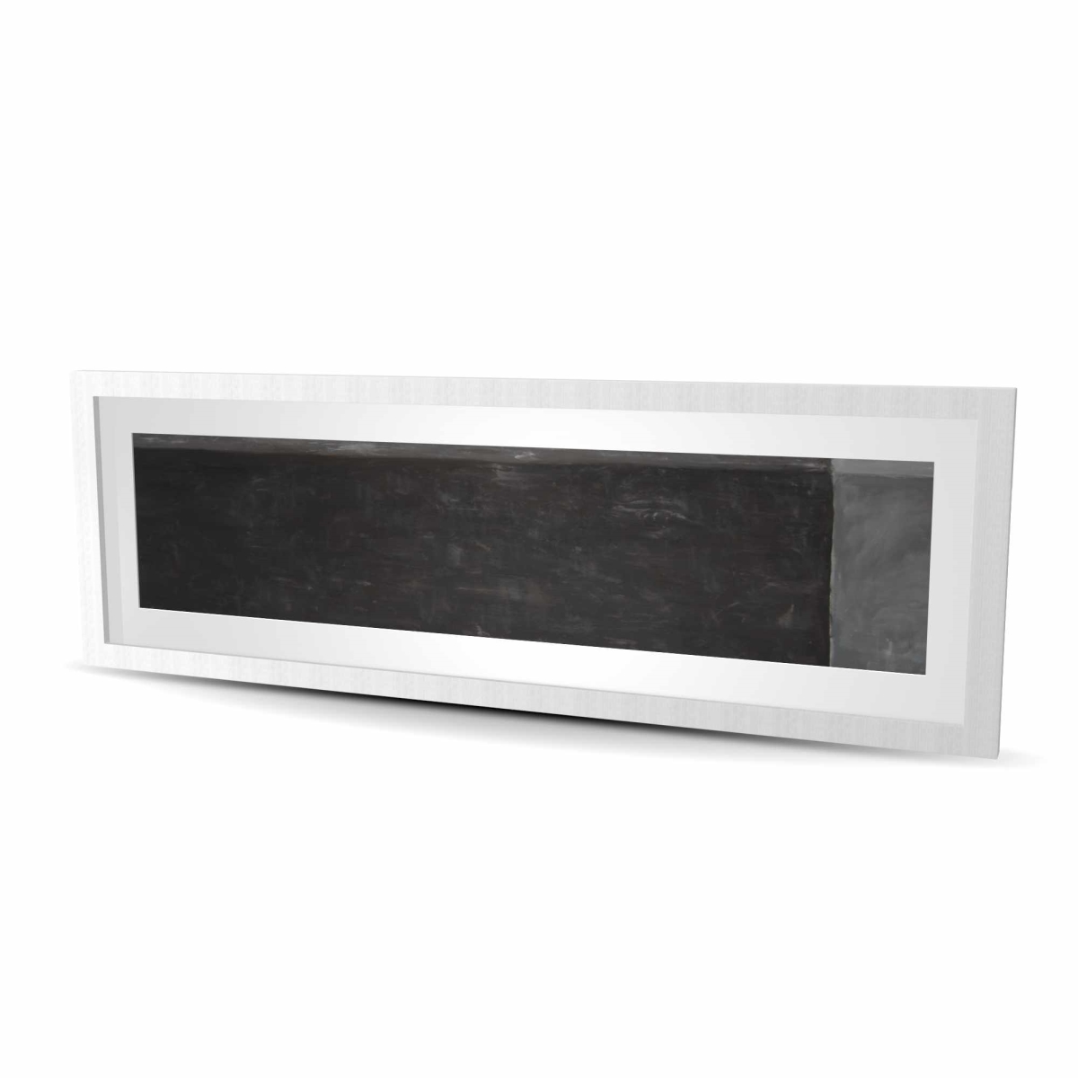 C1FM16489WOL7W 16 x 48 in. Four Shades of Gray - Gray Industrial Framed Matted Print Wall Art