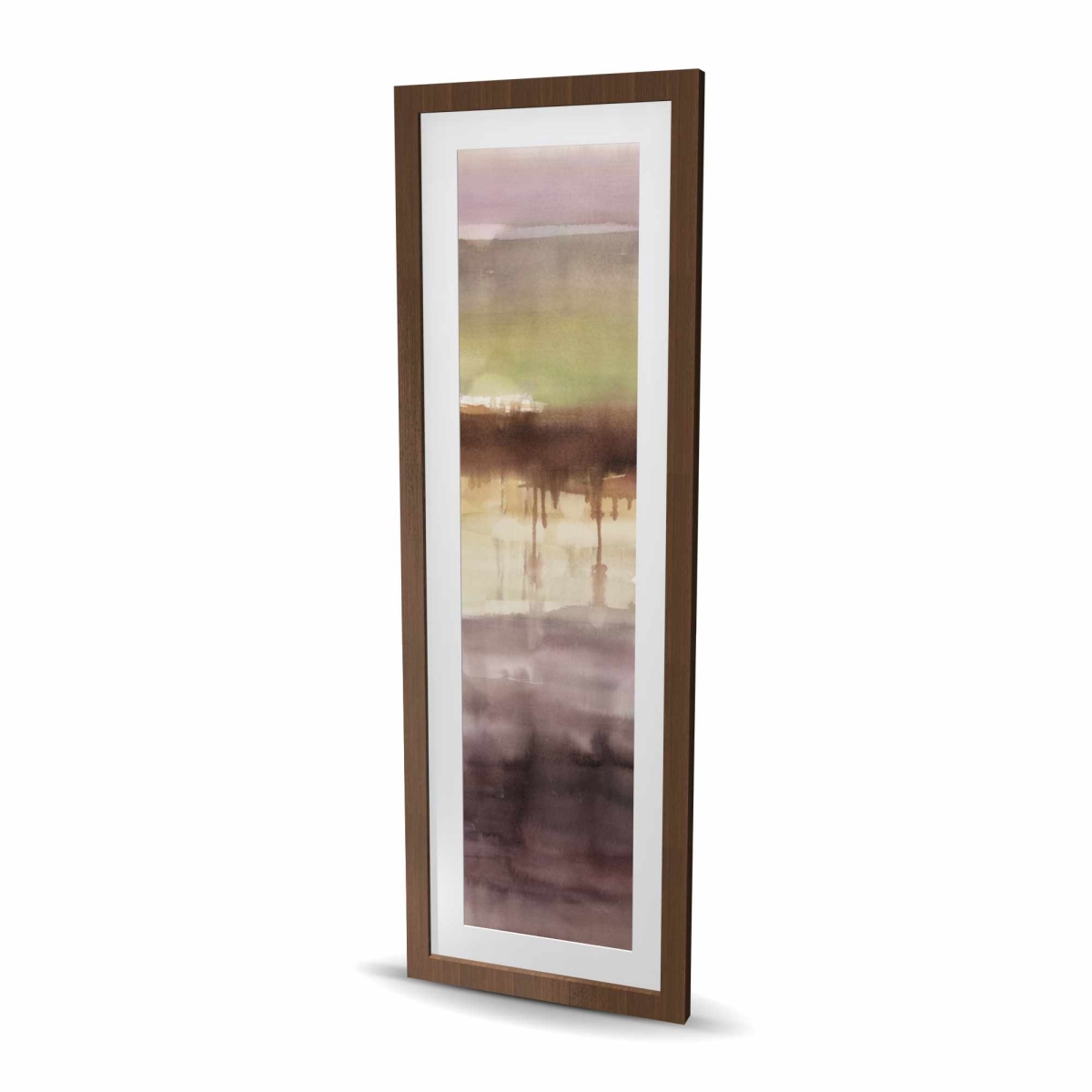 C1FM1648I6Y5XH 16 x 48 in. Stripes - Bathroom Abstract Framed Matted Print Wall Art - Home Decor