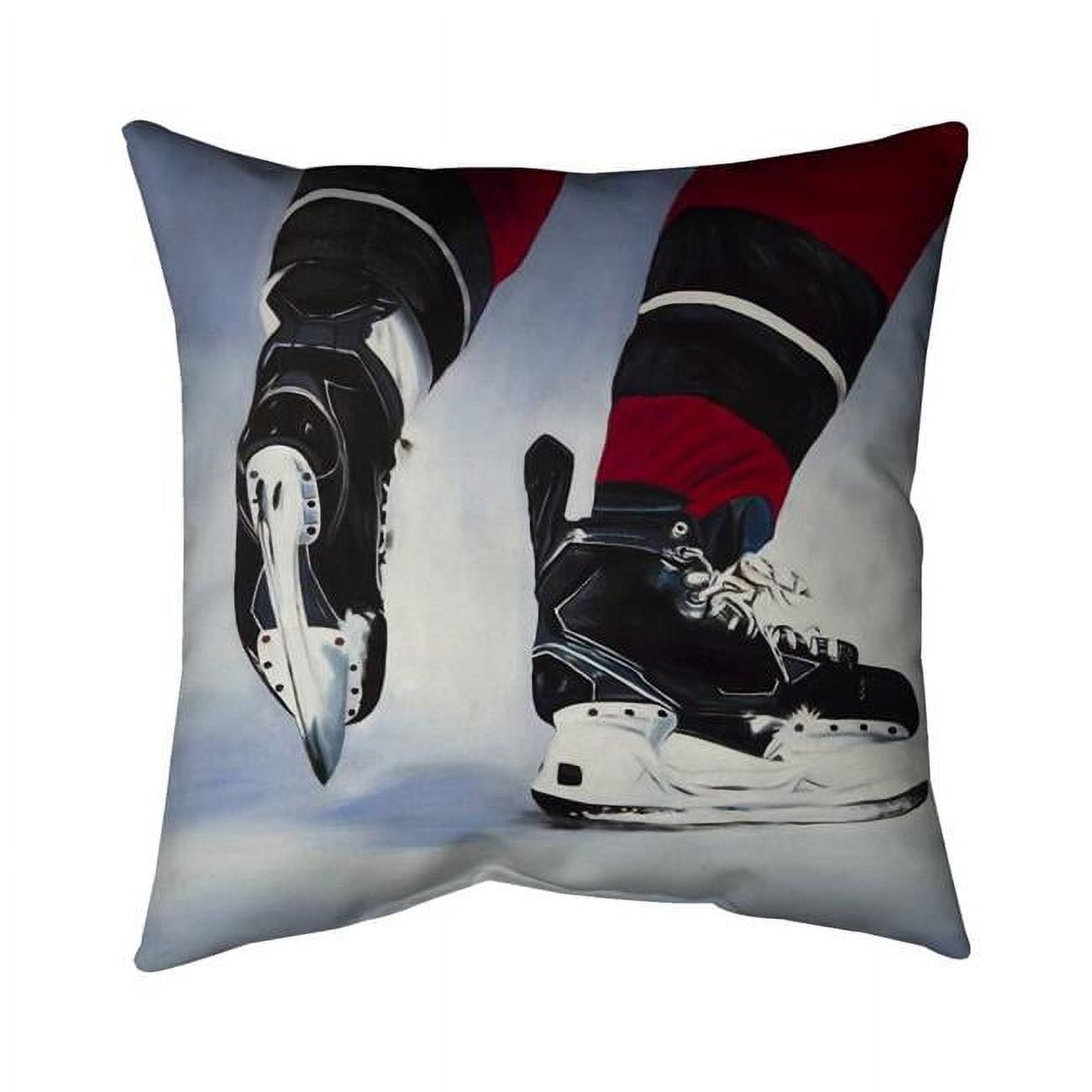 18 x 18 in. Hockey Player-Double Sided Print Indoor Pillow