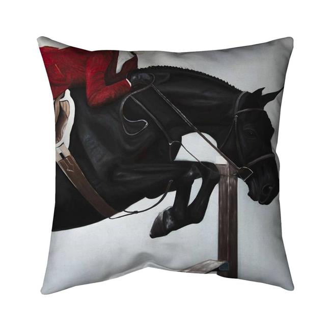 18 x 18 in. Riding Competition-Double Sided Print Indoor Pillow