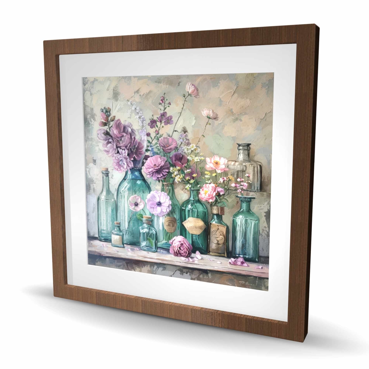 C1FM2424885FCY 24 x 24 in. Still Life - White Framed Matted Print Wall Art for Home Decor