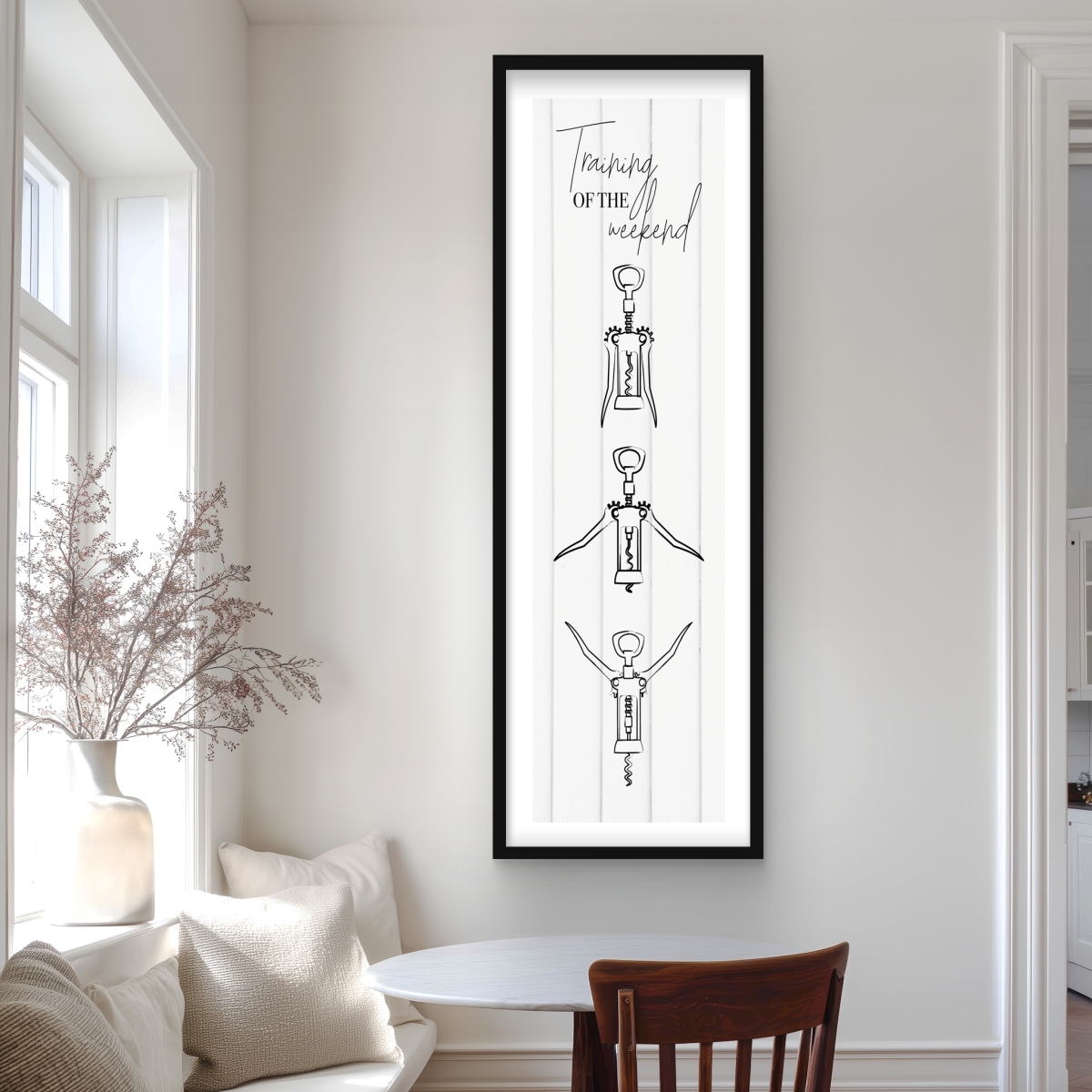 C1FM2060Z9FZNX 20 x 60 in. Training of the Weekend Wall Art - Motivational Framed Print Decor