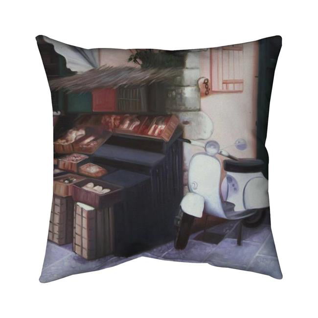 20 x 20 in. Kiosk In Italy-Double Sided Print Indoor Pillow