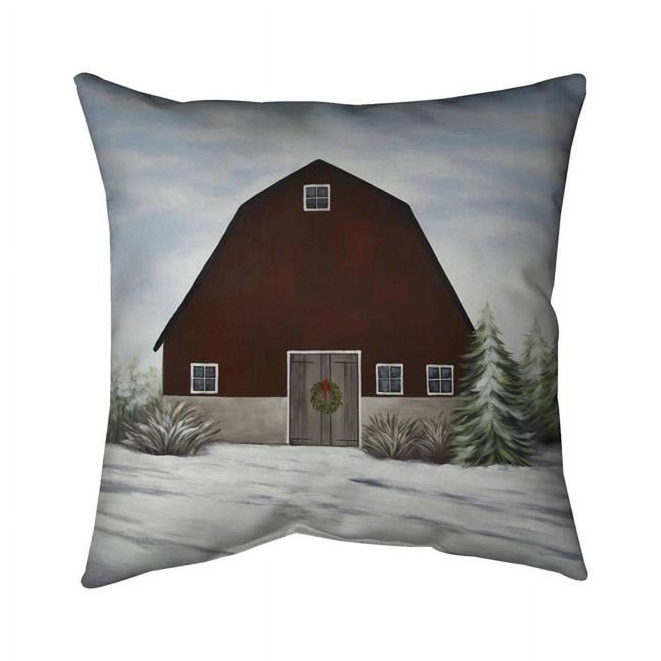 20 x 20 in. Its Winter on the Farm-Double Sided Print Indoor Pillow