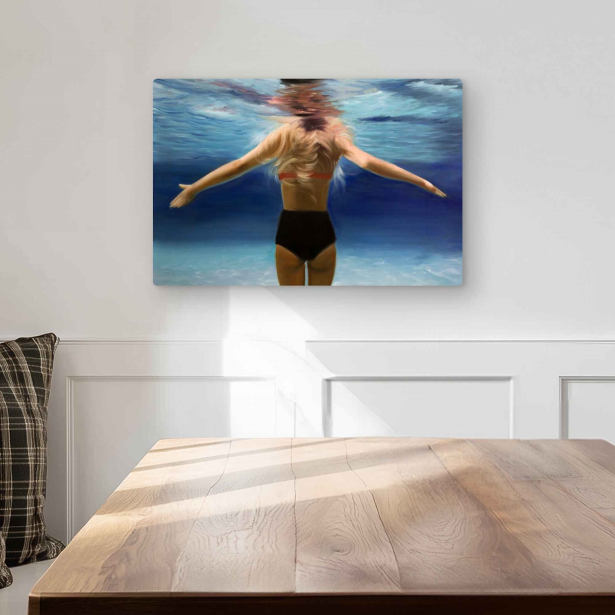 C1MP1218C0A8EU 12 x 18 in. Under the Sea - Black Scenic Metal Print Wall Art for Home Decor