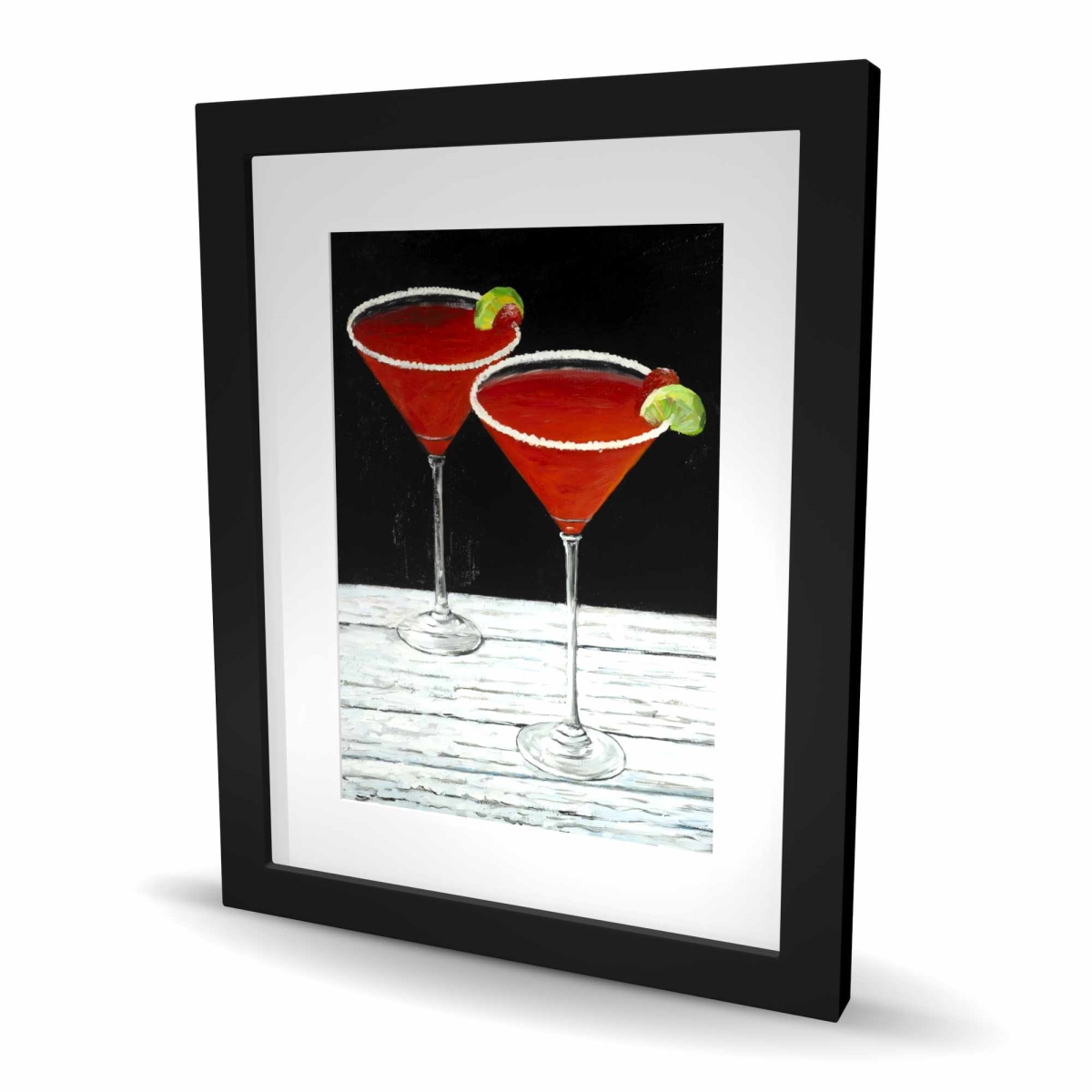 C1FM1620AGGHHT 16 x 20 in. Cosmopolitan Drink Kitchen Still Life Framed Matted Print Wall Art