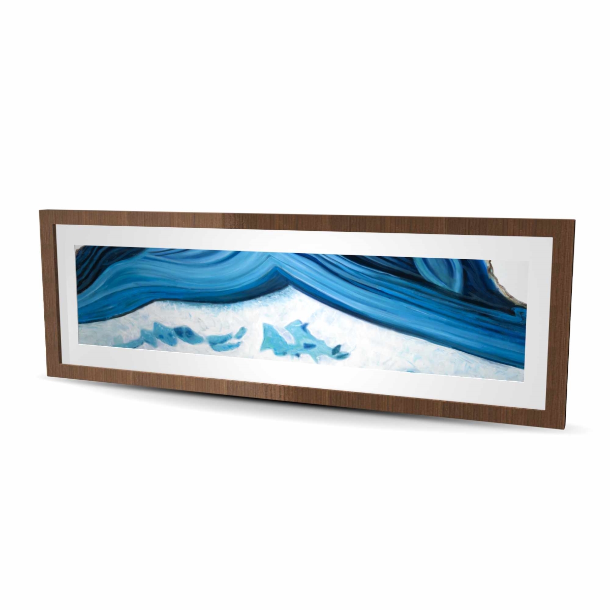 C1FM16489FX2UT 16 x 48 in. Blue Geode Profile - Hyperrealist Bedroom Print Wall Art - Home Decor