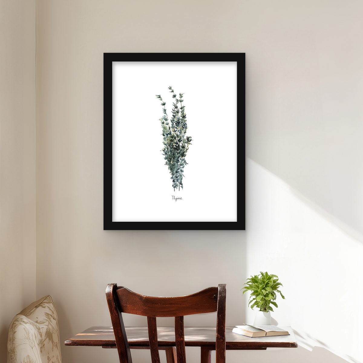 C1FM1620OI6KCO 16 x 20 in. Thyme Leaves Bundle - Framed Matted Print Wall Art for Home Decor