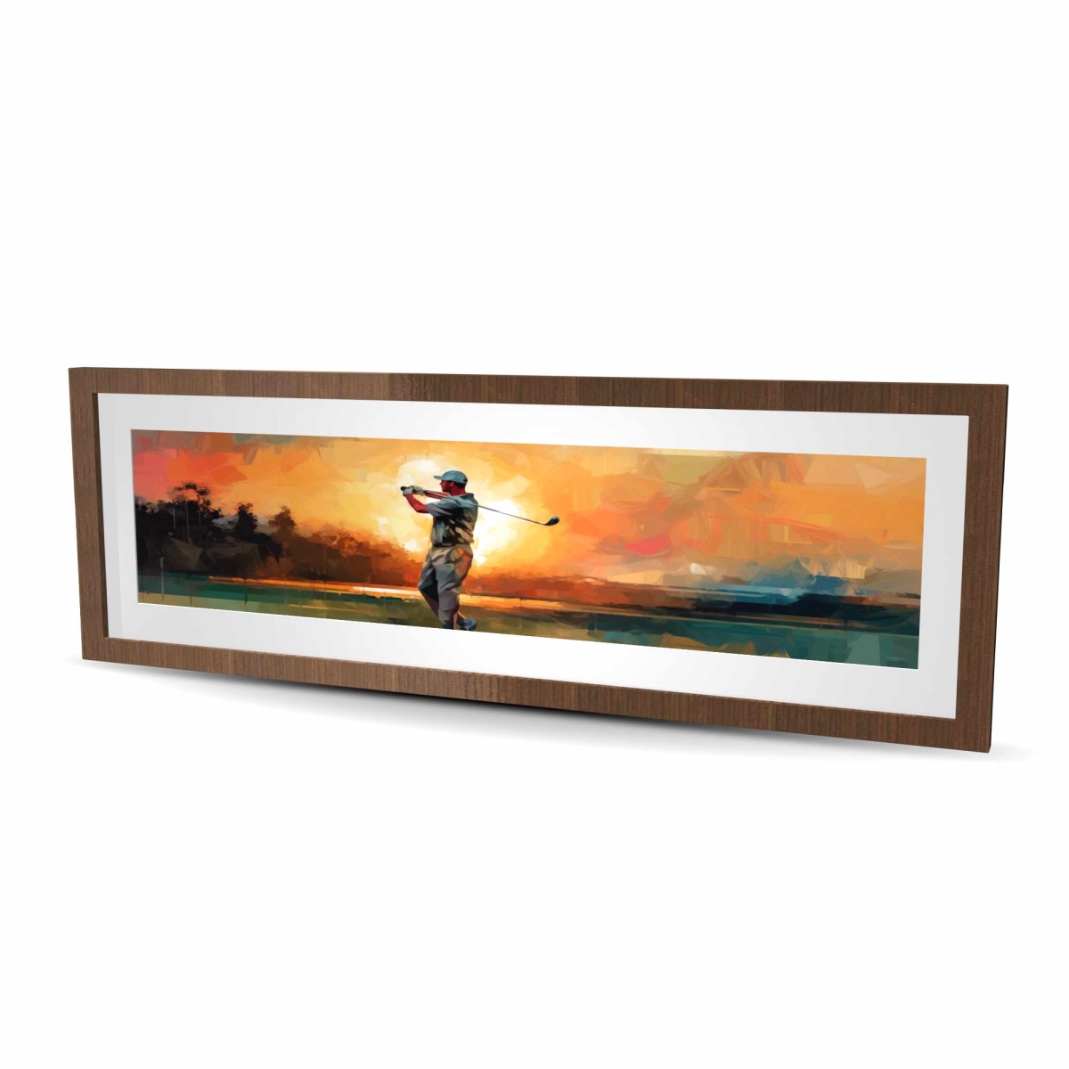 C1FM1648E2LLOM 16 x 48 in. Close Shot - Hobbies Office Framed Matted Print Wall Art - Home Decor