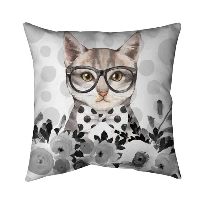 20 x 20 in. Geek Cat-Double Sided Print Indoor Pillow